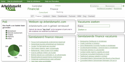 Arbeidsmarkt.com career portal 2,0