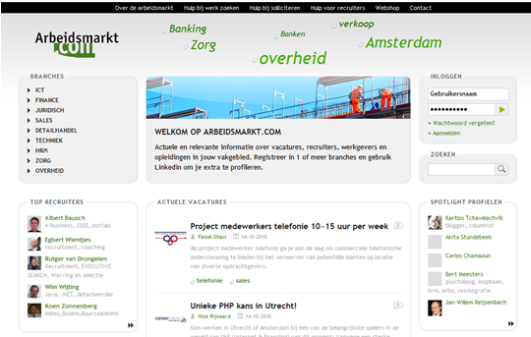 Arbeidsmarkt vernieuwd met Social Networking door PortalCMS