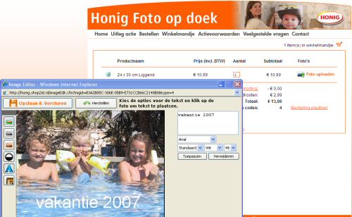 Scherm van de Honig Foto Op Doek Online Image Editor